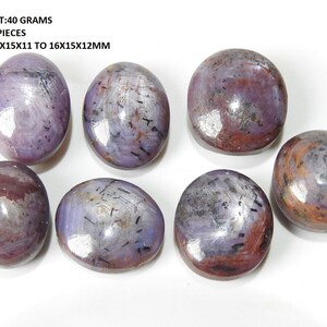 Natural Star Ruby Cabochon Lot, Wholesale Loose Gemstone for Jewelry Making, Smooth Polished Ruby Stones, Bulk Genuine Gemstone Supplies C1