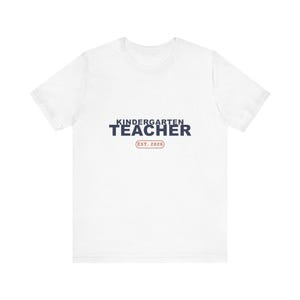 Retro Kindergarten Teacher Shirt (Est. 2026) Back to School Tee image 1