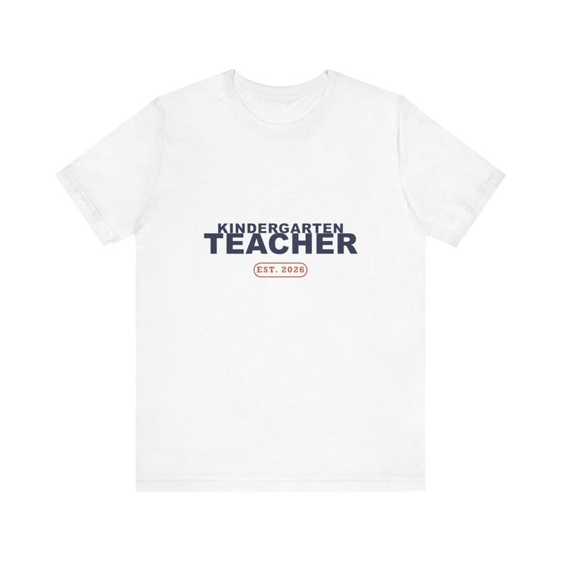 Retro Kindergarten Teacher Shirt (Est. 2026) Back to School Tee image 1