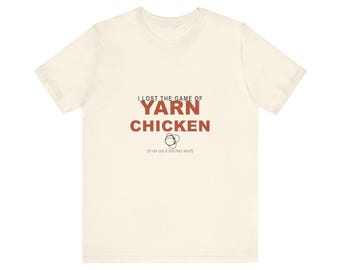 Maglietta divertente con il gioco del pollo e il filo perso, maglietta all'uncinetto divertente, regalo umoristico per chi lavora a maglia