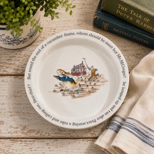 Vintage Wedgwood Peter Rabbit “Stop Thief!” Porringer Bowl | Beatrix Potter Nurseryware | Made in England