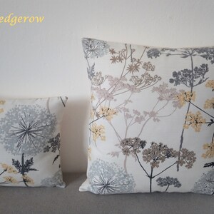 Cushions/Covers Handmade in Springtime March Hare Fabrics Ochre Woodland Animal Floral 16x16 10x10 Other Sizes Available Made in UK Ochre Hedgerow