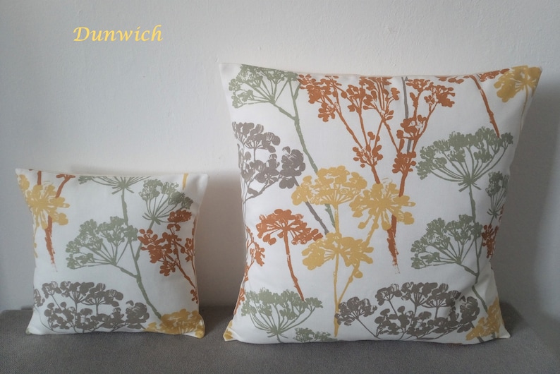 Cushions/Covers Handmade in Springtime March Hare Fabrics Ochre Woodland Animal Floral 16x16 10x10 Other Sizes Available Made in UK Dunwich