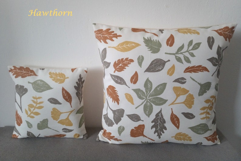 Cushions/Covers Handmade in Springtime March Hare Fabrics Ochre Woodland Animal Floral 16x16 10x10 Other Sizes Available Made in UK Hawthorn