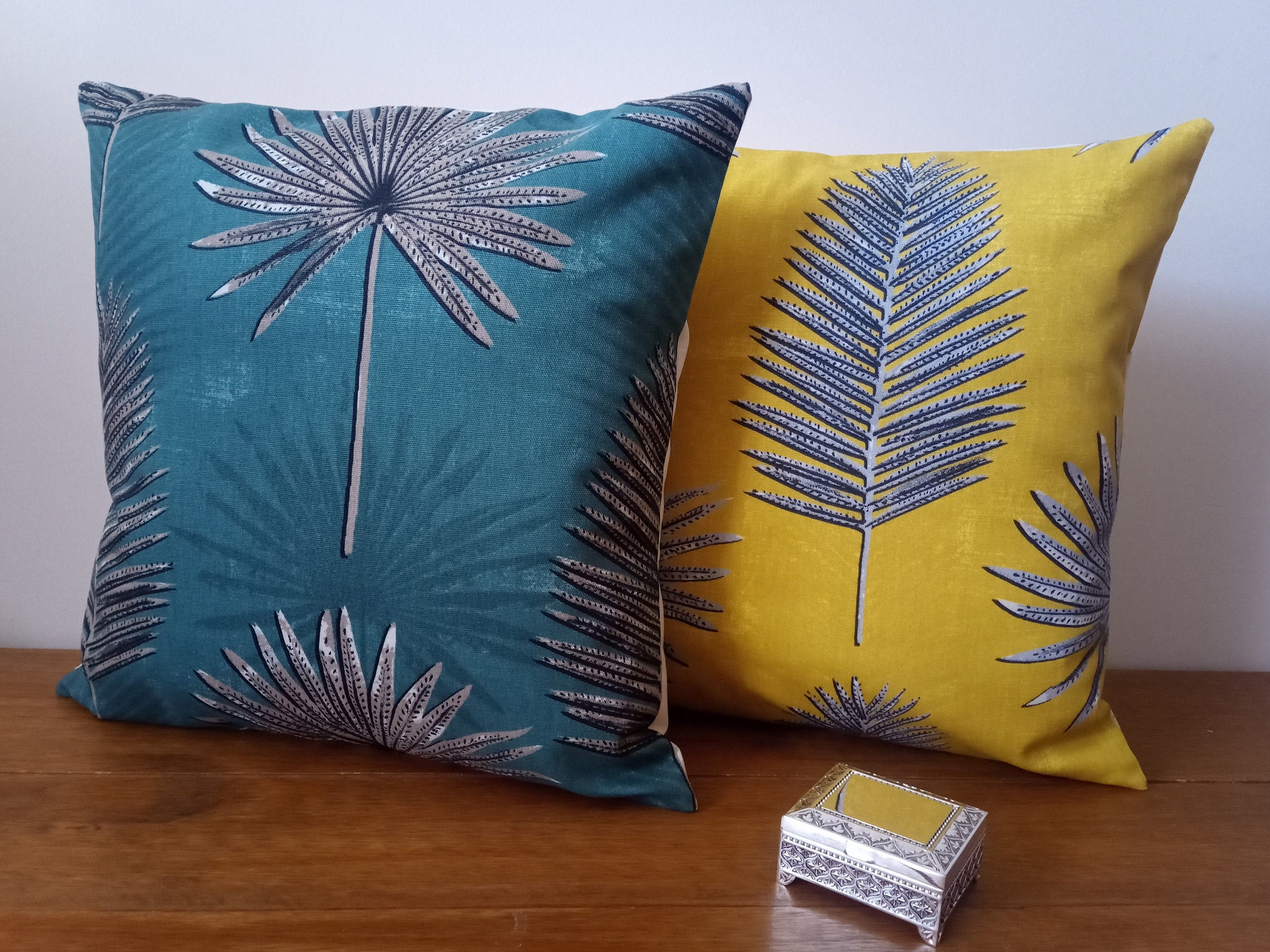 Cushions/Cushion Covers handmade in Zana Fabrics Sunflower and Etsy
