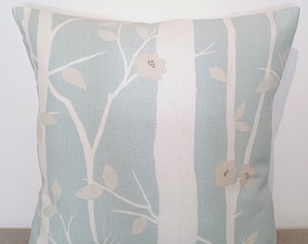 Cushion/Covers Handmade in Laura Ashley Cottonwood Seaspray Fabric - 16" - Woodland Design - Limited Stock - Made in UK