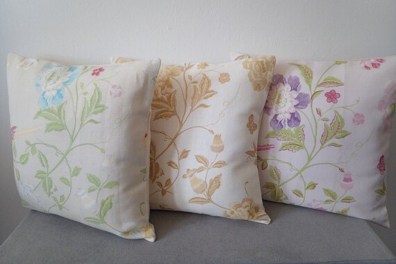 Cushion Covers made in Laura Ashley Summer Palace Fabrics with or without insert 