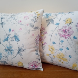 Laura Ashley Gingham Wisteria Duck Egg floral bolster Cushion Covers 12x16'' BN Laura Ashley Gingham Wisteria Duck Egg floral bolster Cushion Covers 12x16'' BN
