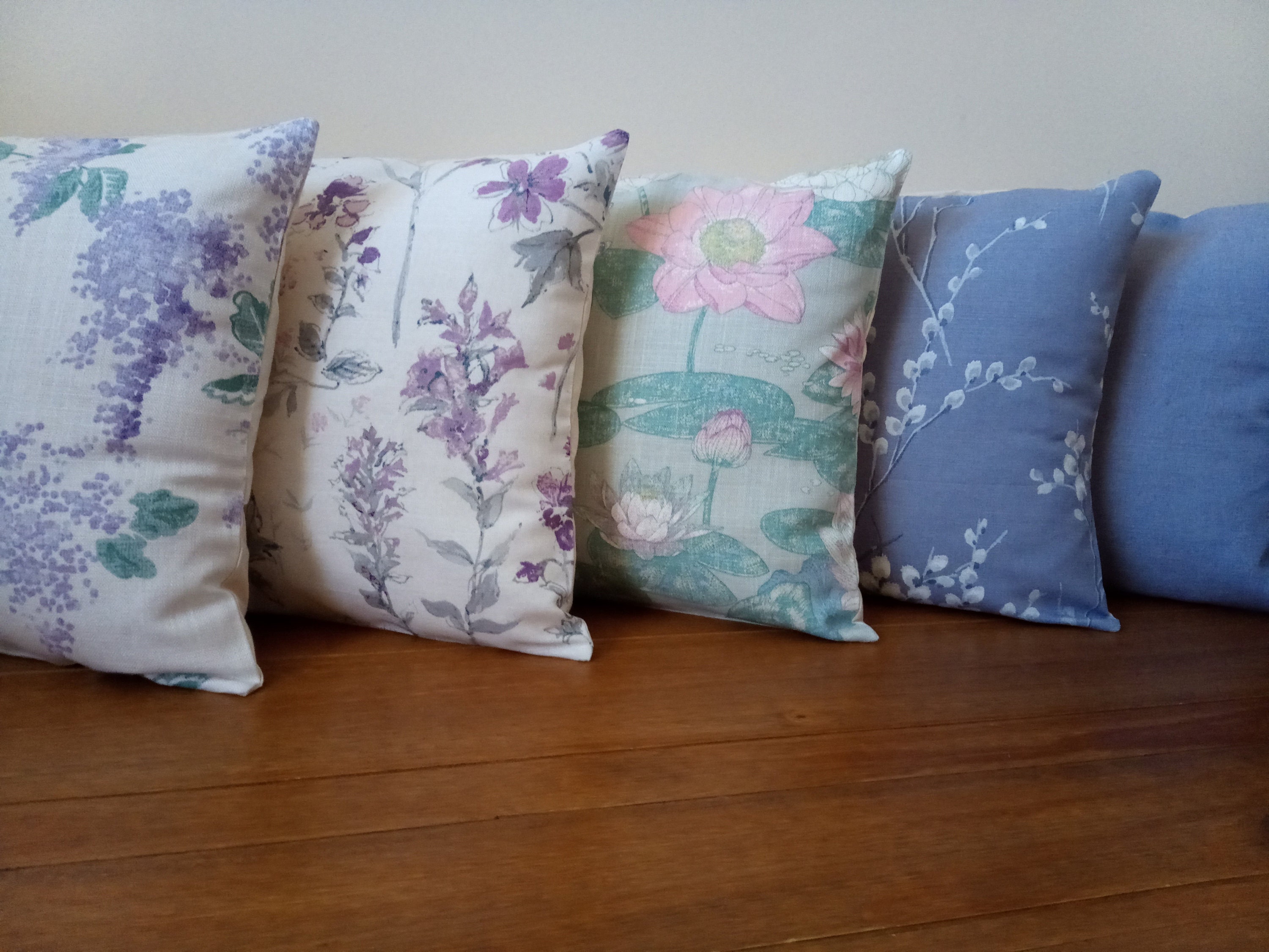 Designer Cushion Covers handmade with Pale Iris Laura Ashley Etsy