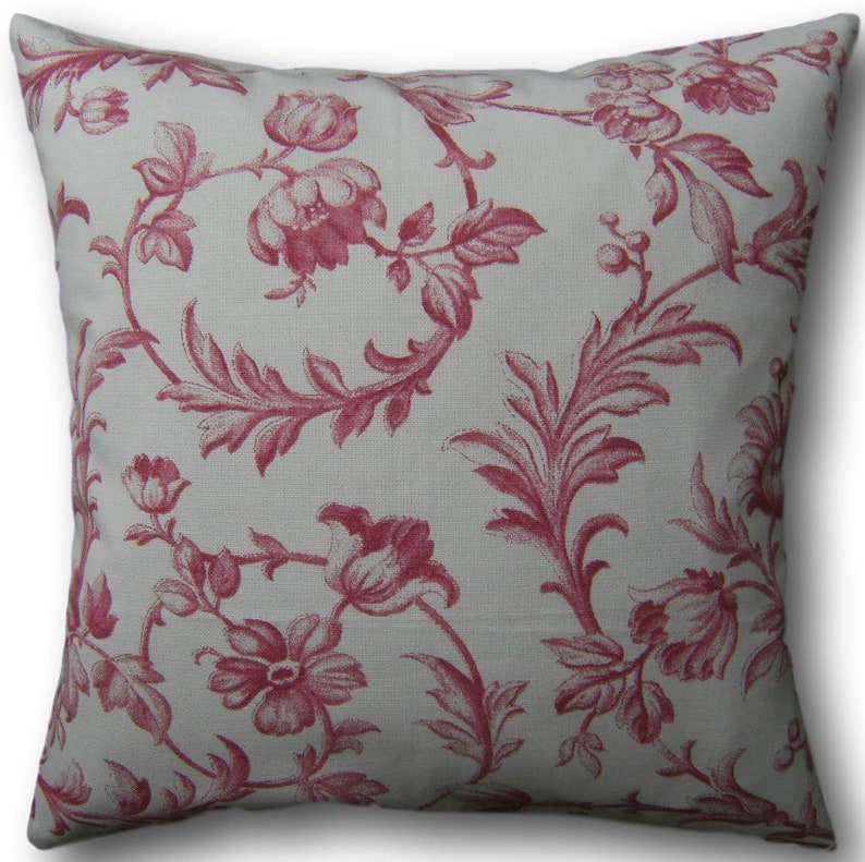 Cushion Covers Made With Laura Ashley Ironwork Cranberry Red Etsy