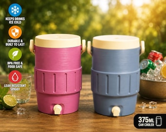 375ml Can Cooler STL | Soda Can Holder | Beverage Sleeve | Drink Cooler STL | 3D Print Digital Download