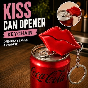 Kiss Can Opener Keychain STL | Cute Can Tab Opener | Coquette Keychain | Soda Can Opener Tool | 3D Print File STL 3MF