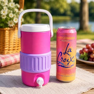 3D Printed Can Cooler STL File | 12oz Soda Can Holder | Drink Dispenser Cooler | Straw Lid Cooler | Instant Download | 3MF STL File
