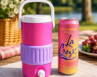 3D Printed Can Cooler STL File | 12oz Soda Can Holder | Drink Dispenser Cooler | Straw Lid Cooler | Instant Download | 3MF STL File