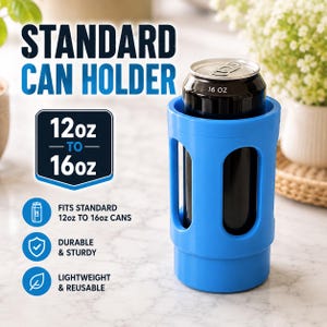 Standard-Dosenhalter STL | Passend für 12 Unzen und 16 Unzen Dosen | Bier & Sodadosenkühler | Getränkehülle | 3D-Druck STL und 3MF-Datei