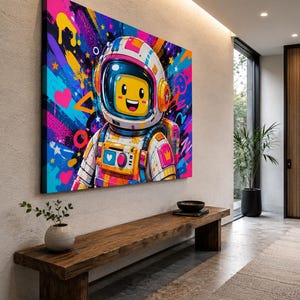 Konst till barnrum - Astronauta Pop, konsttryck, canvas eller inramad bild 3