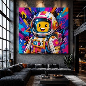 Konst till barnrum - Astronauta Pop, konsttryck, canvas eller inramad bild 6