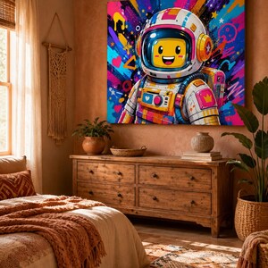 Konst till barnrum - Astronauta Pop, konsttryck, canvas eller inramad bild 7
