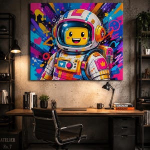 Konst till barnrum - Astronauta Pop, konsttryck, canvas eller inramad bild 5