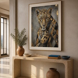 Djurkonst - Leopardo Mosaico, konsttryck, canvas eller inramad bild 5