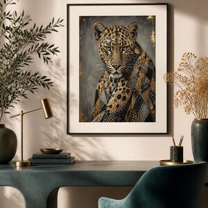 Djurkonst - Leopardo Mosaico, konsttryck, canvas eller inramad bild 4