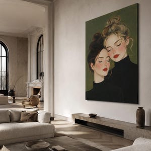 Porträttkonst - Sorelle in Quiete, konsttryck, canvas eller inramad bild 4
