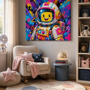 Konst till barnrum - Astronauta Pop, konsttryck, canvas eller inramad bild 4