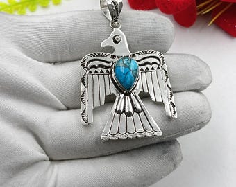Small Darrell Cadman Navajo Sterling Silver Thunderbird Pendant - Etsy