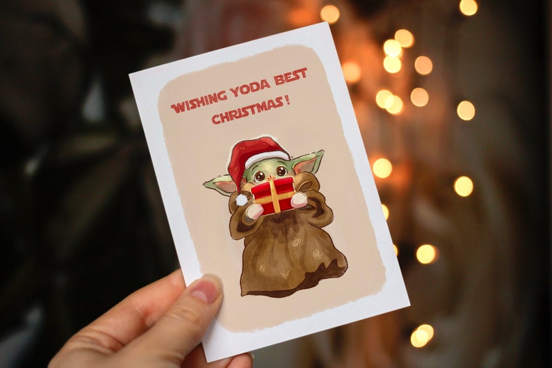 Baby Yoda Christmas Card PRINTABLE Star Wars Christmas Card | Etsy