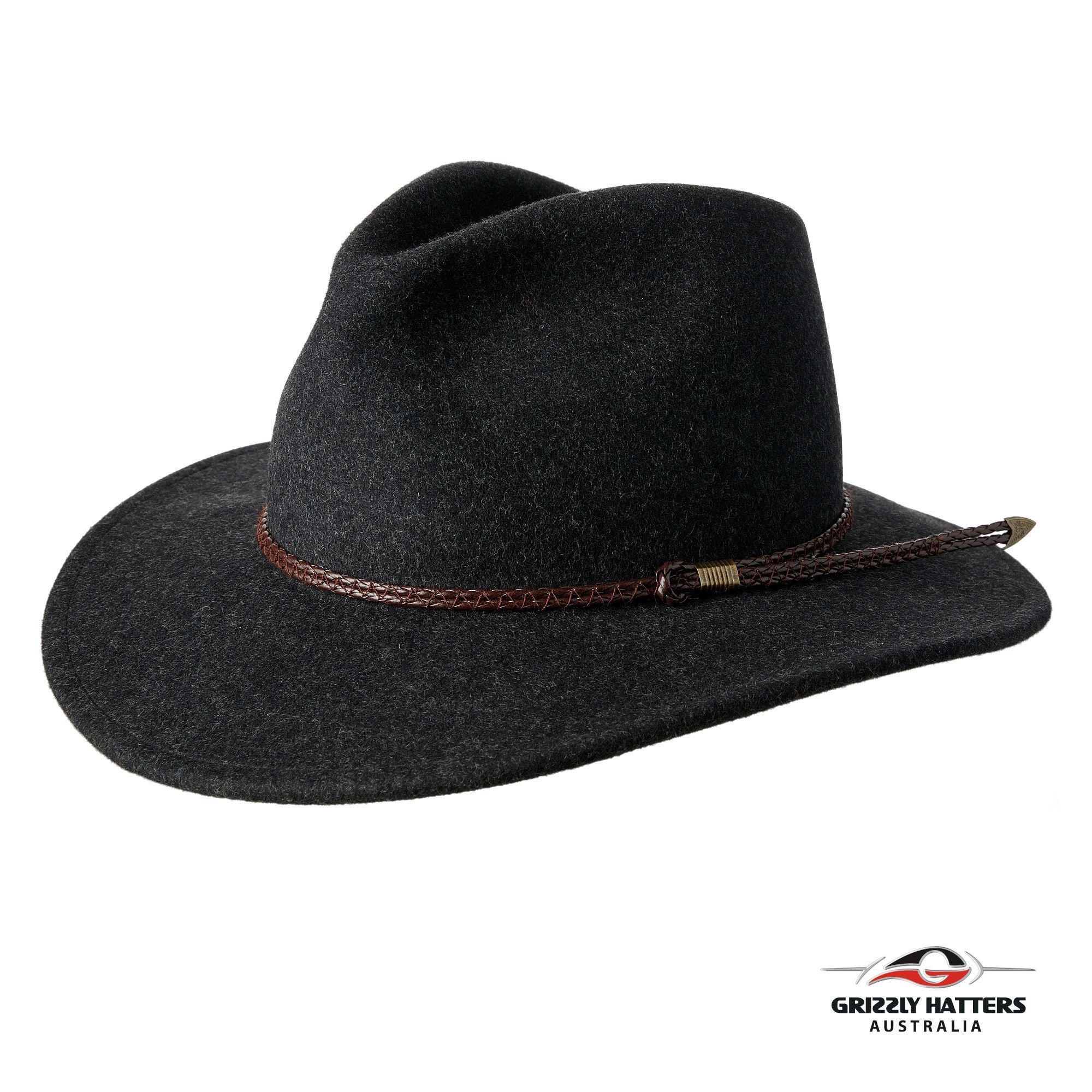 THE AURORA Wool Fedora Hat With Wide Brim in Navy Blue Color  display picture 3