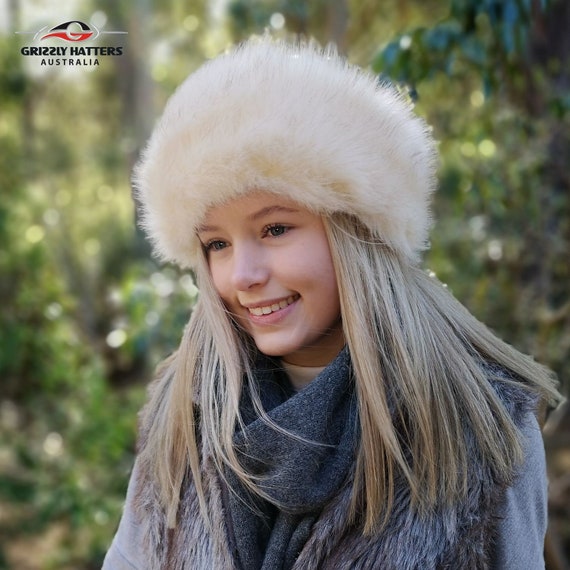 Warm Ladies Faux Fur Hat Handmade in Australia Elegant 