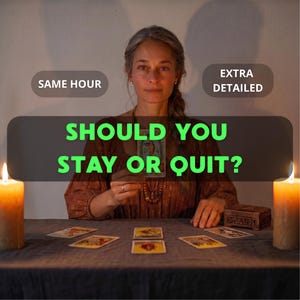 Same Hour Should You Stay Or Quit Your Job Tarot Reading, Career Decision Psychic Guidance, Stay Or Leave Answer Fast Delivery