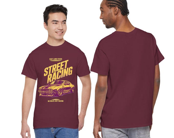 Street Racing Muscle Car T-Shirt | Vintage Drag Racing Graphic