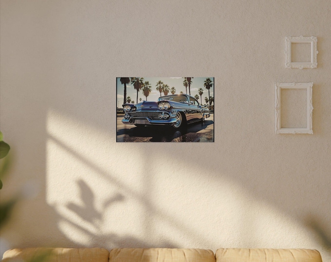 Classic Lowrider Car Matte Canvas