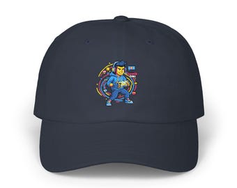 Pixel Gamer Character Classic Dad Cap | embroidered 'Game On' back