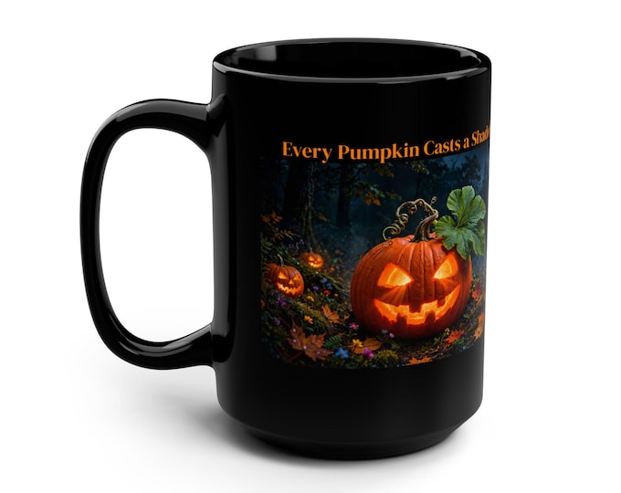 Witch Better Have My Coffee Mug, 15oz Black Ceramic Halloween Mug, Pumpkin Scarecrow Design