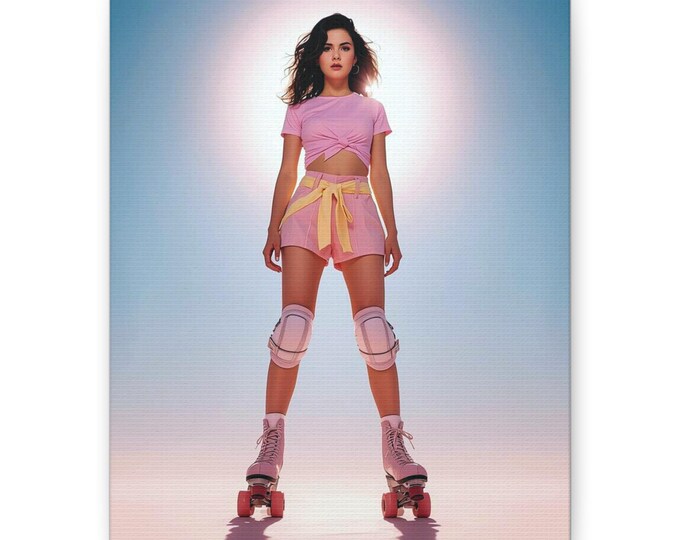 Retro Roller Skater Canvas