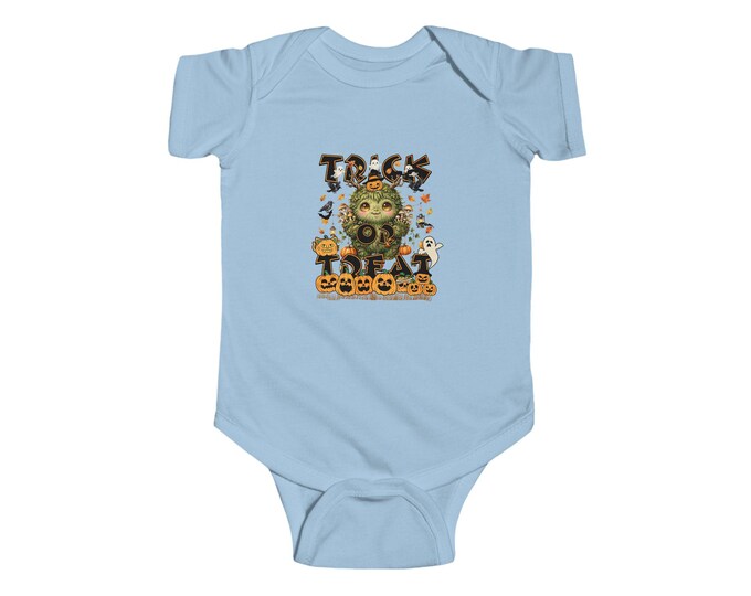 Trick Or Treat – Monster Baby Bodysuit, First Halloween Infant Romper, Spooky Season Outfit