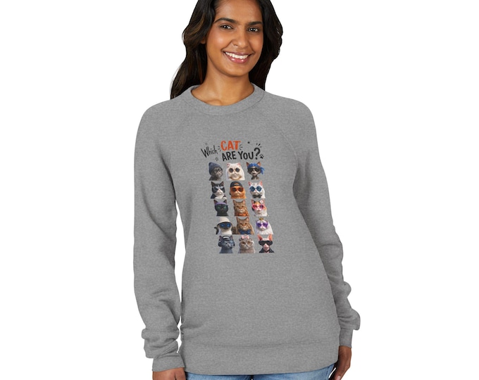 Which Cat Are You Sweatshirt, Funny Cats Collage Crewneck, Cat Lover Jumper