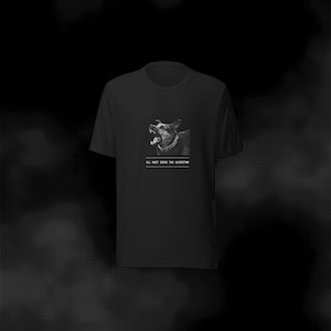 Maglietta grafica Algorithm Dog, maglietta surreale Weirdcore con cane, cotone pesante unisex, maglietta streetwear meme, Algo Doggo, anti AI