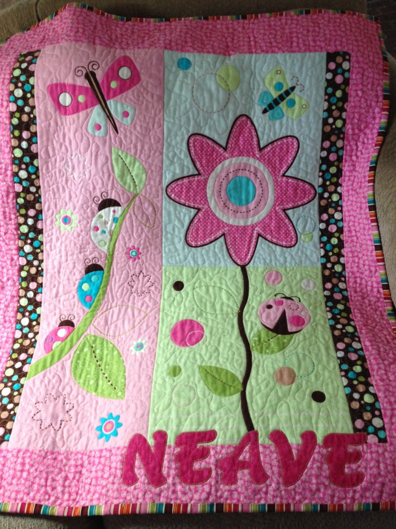 Ladybugs & Flowers Quilt Pattern Etsy