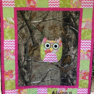 Baby Camoflage Owl Quilt FREE SHIPPING to continental US image 1