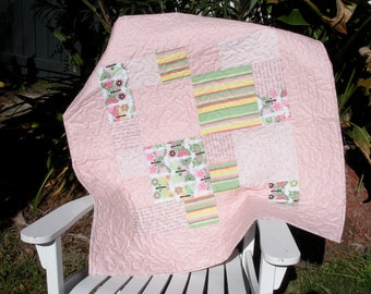 Graceful Butterflies Baby Quilt - FREE SHIPPING to continental US