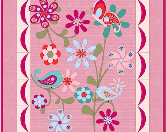 Birds, Butterflies & Flowers Quilt Pattern