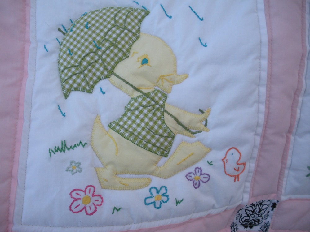 【1950s-1960s USA vintage】ベビーキルト ラグ アニマル Vintage Baby Quilt - Etsy
