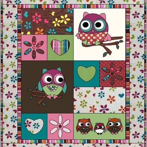 Owl Tree Quilt Pattern digital download image 1