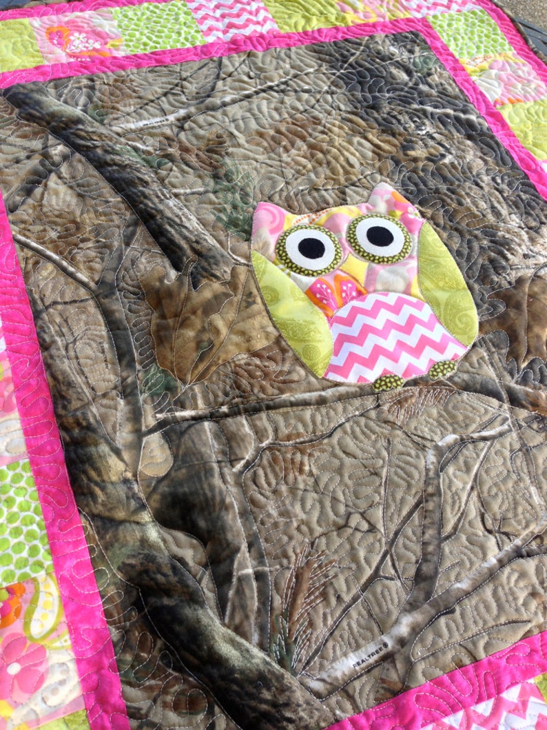 Baby Camoflage Owl Quilt FREE SHIPPING to continental US image 3