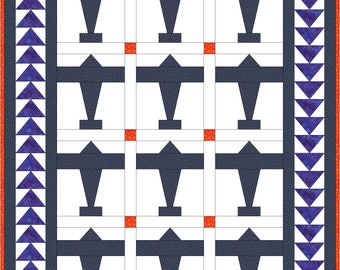 Airplane Quilt Pattern - Crib Size - Digital Download