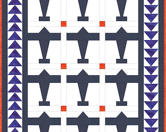 Modèle de courtepointe d&#39;avion - Taille de berceau - Téléchargement numérique