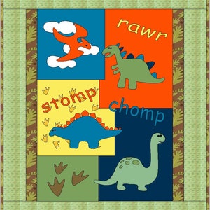Dinosaurs Baby Quilt Pattern